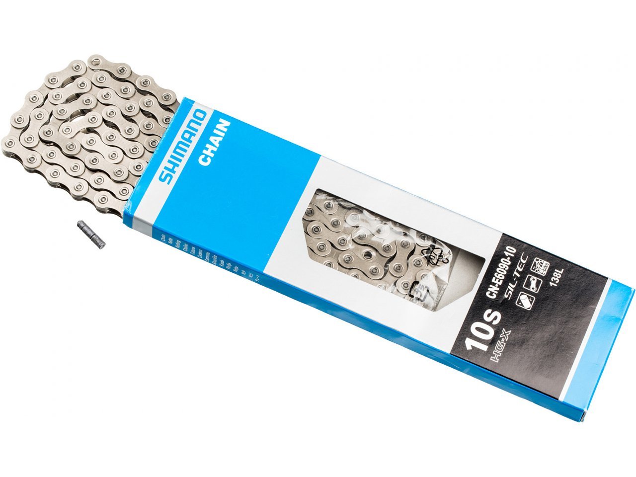 Catena Shimano CN-E6090-10 a 10 velocità, 138 maglie