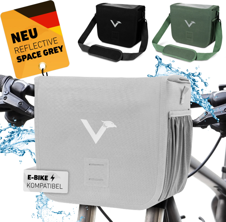 Valkental Front Pack - Borsa da manubrio robusta e impermeabile
