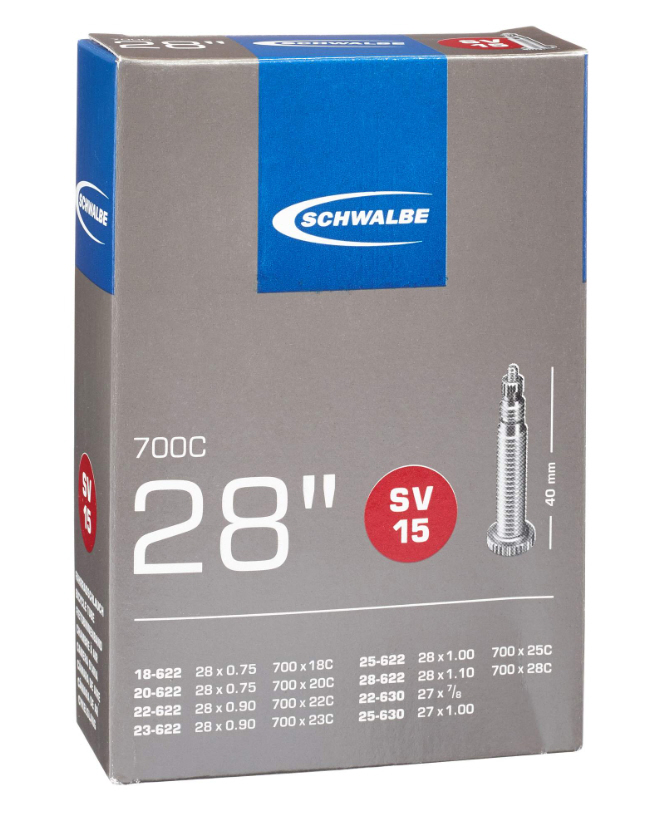 Camera Schwalbe 28" SV 15 con valvola da 40 mm