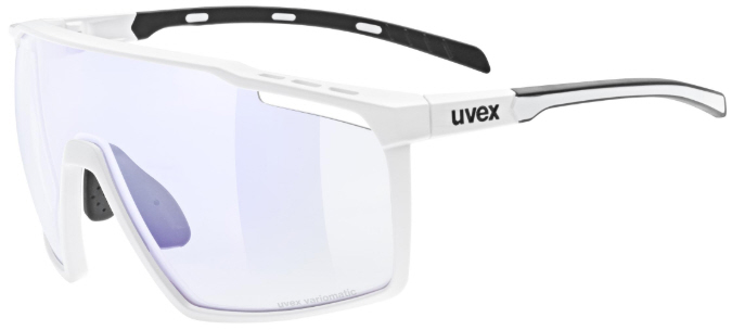 Occhiali da sport UVEX mtn perform V, bianco opaco / blu litemirror 